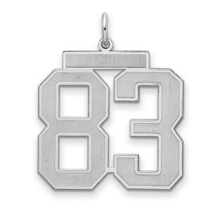 Sterling Silver, Jersey Collection, Large Number 83 Pendant